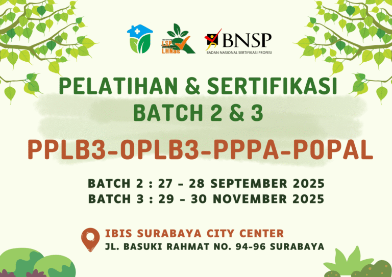 PELATIHAN & SERTIFIKASI BNSP (PPLB3, OPLB3, PPPA, POPAL)