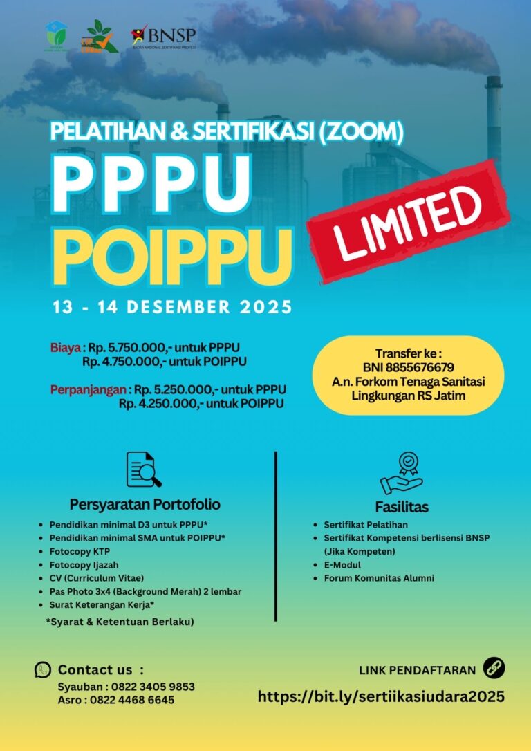 Pelatihan dan Sertifikasi BNSP – PPPU dan POIPPU